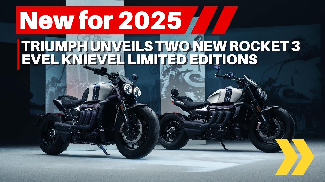 Triumph Unveils Two New Rocket 3 Evel Knievel Limited Editions - Video