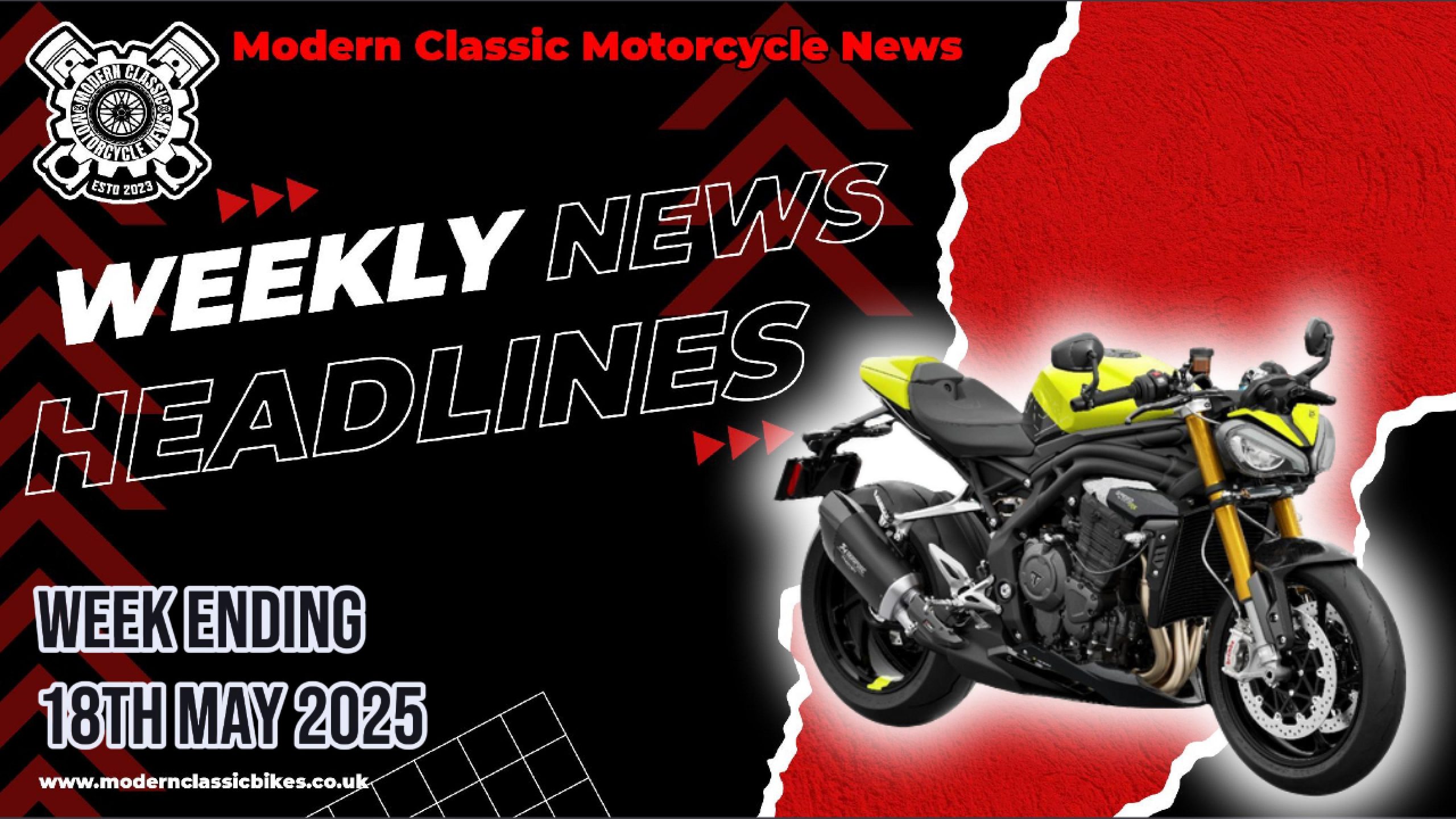 Modern Classic Motorcycle News Headlines - Weekly Round Up - Week Ending 18th May 2025