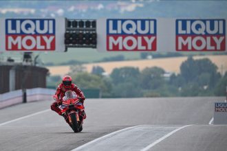 Motogp: Marc Marquez Fends Off Zarco For Wet Weather Pole In Germany