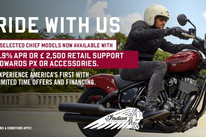 Ride With Us With Indian Chief Now Available From £215 Per Month And 5.9% Apr Finance